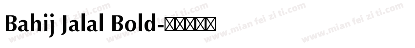Bahij Jalal Bold字体转换